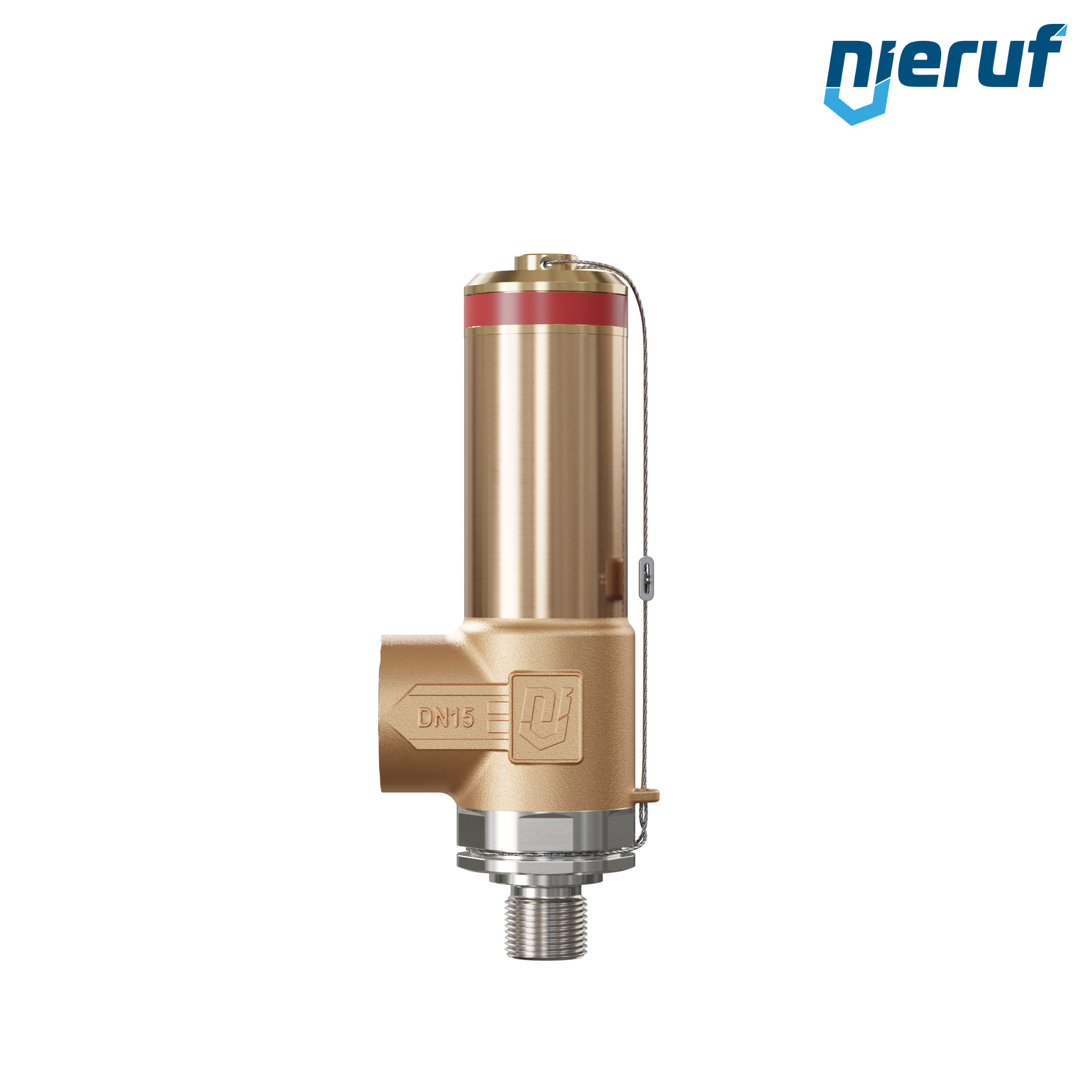 soupape de sûreté cryogénique sans Volet d'échappement DN8 1/4" mâle x 1/2" femelle SV18, accier inoxydable & bronze PTFE