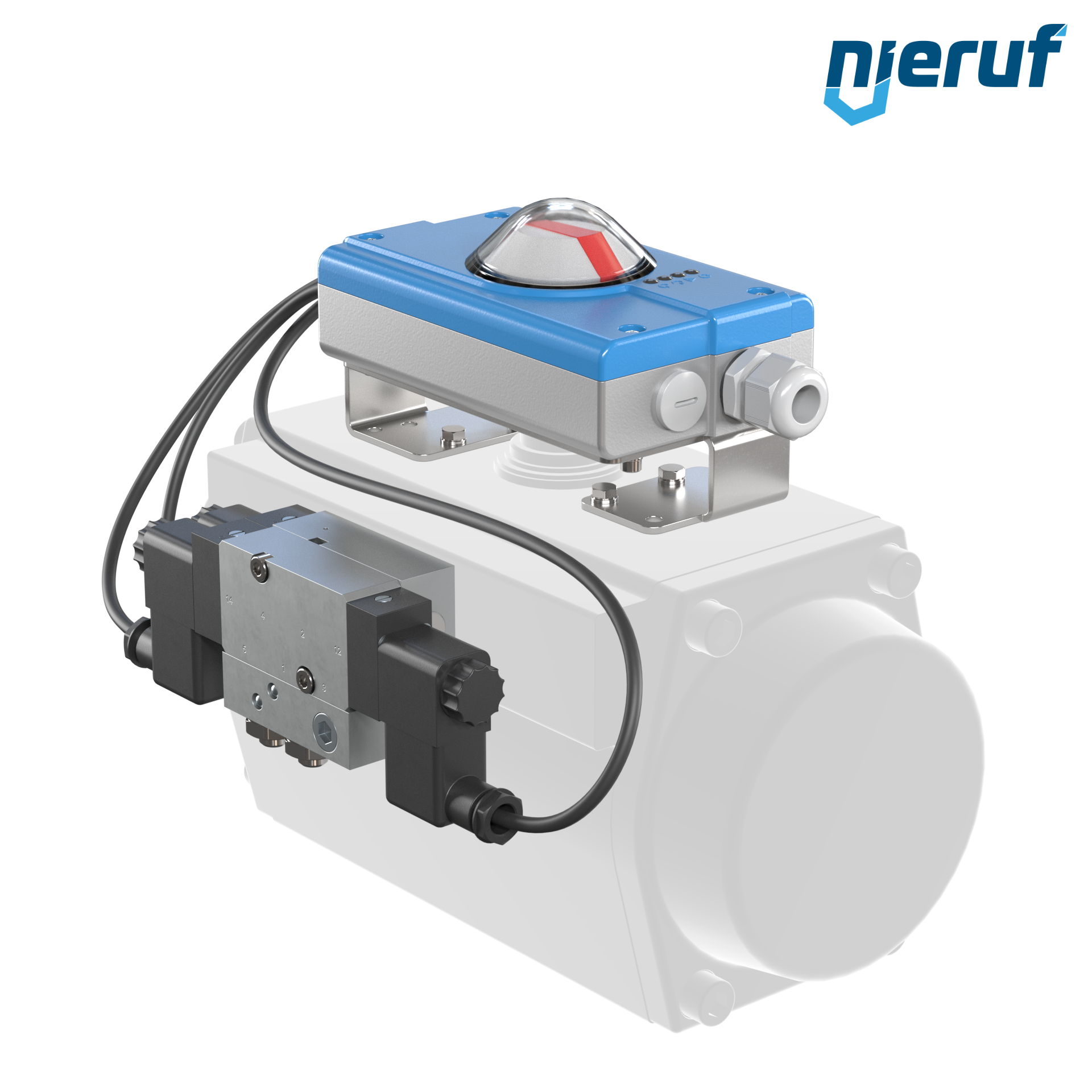 Régulateur de position PS01 pour actionneurs pneumatiques simple effet volumes d'air à partir de 5 l