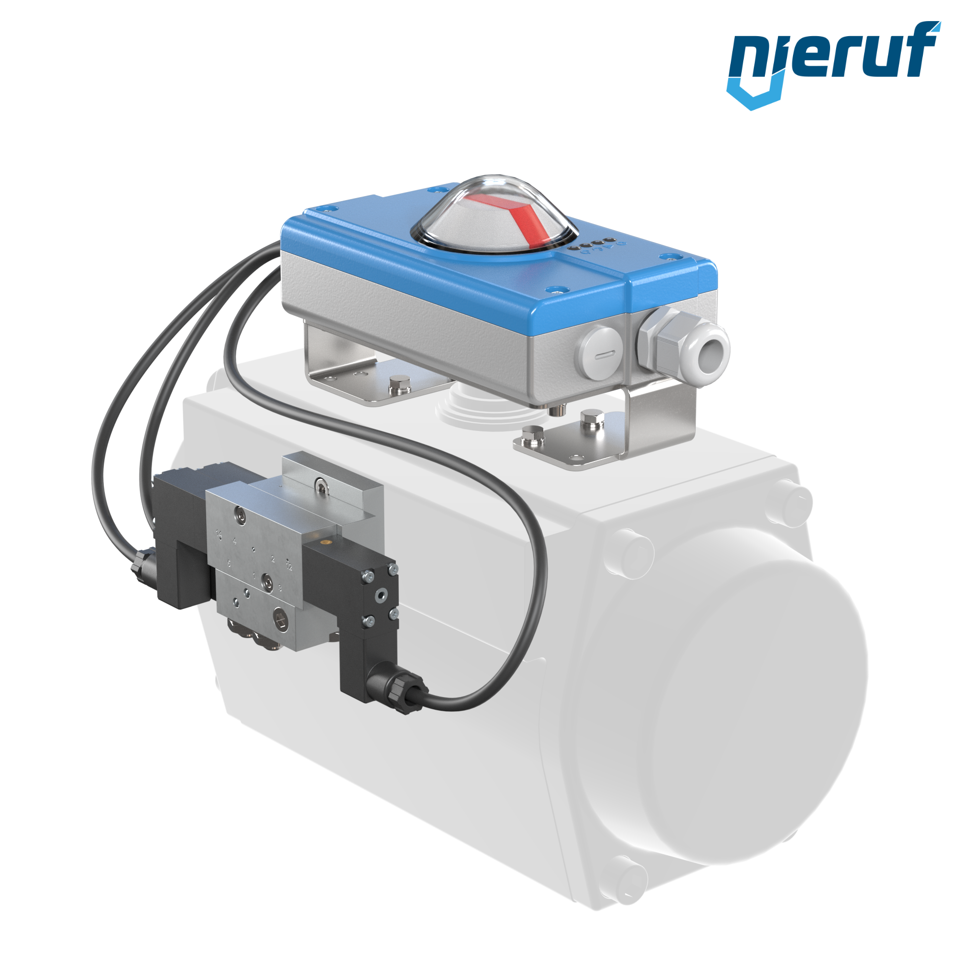 Régulateur de position PS01 pour actionneurs pneumatiques simple effet volumes d'air jusqu'à 5 l