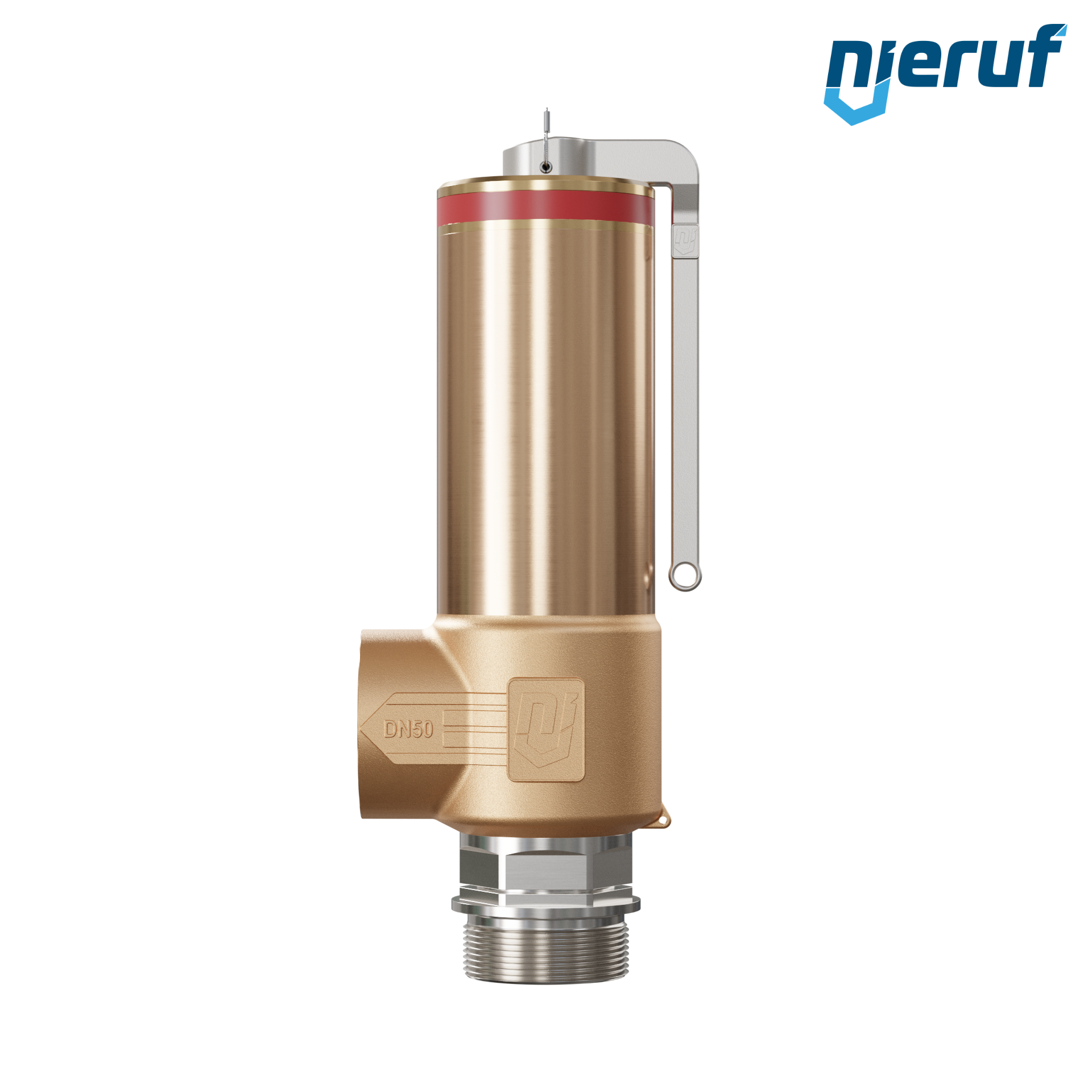 soupape de sûreté cryogénique avec levier DN32 2" mâle x 2" femelle SV18, accier inoxydable & bronze PTFE