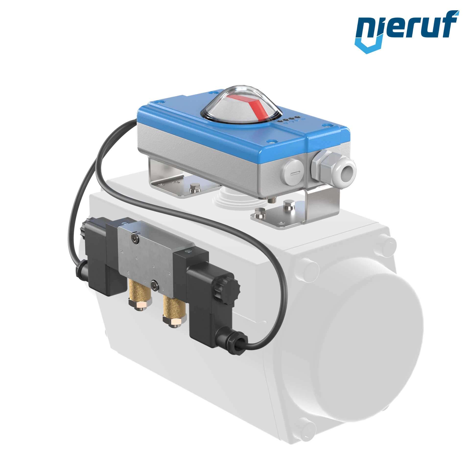 Régulateur de position PS01 pour actionneurs pneumatiques double effet volumes d'air à partir de 5 l