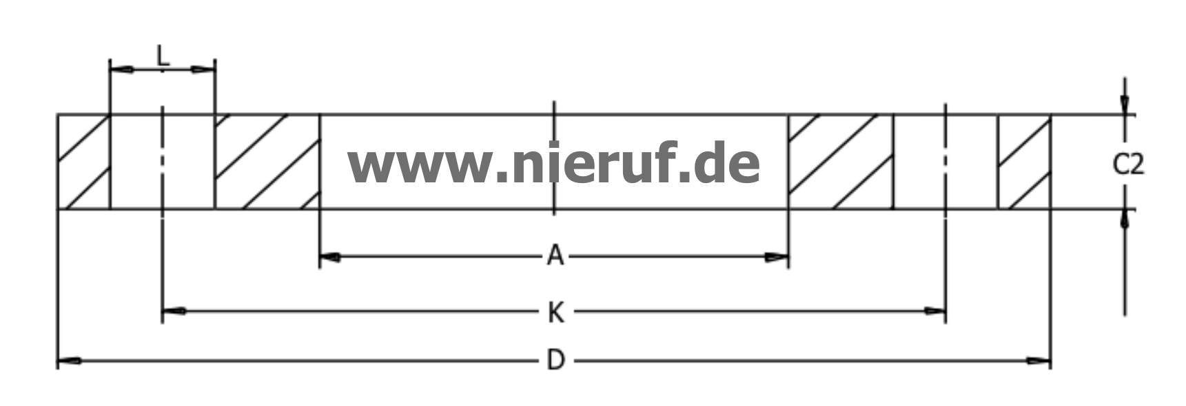 bride plate DN80 PN10/16 EN1092-1 01 A 1.4541