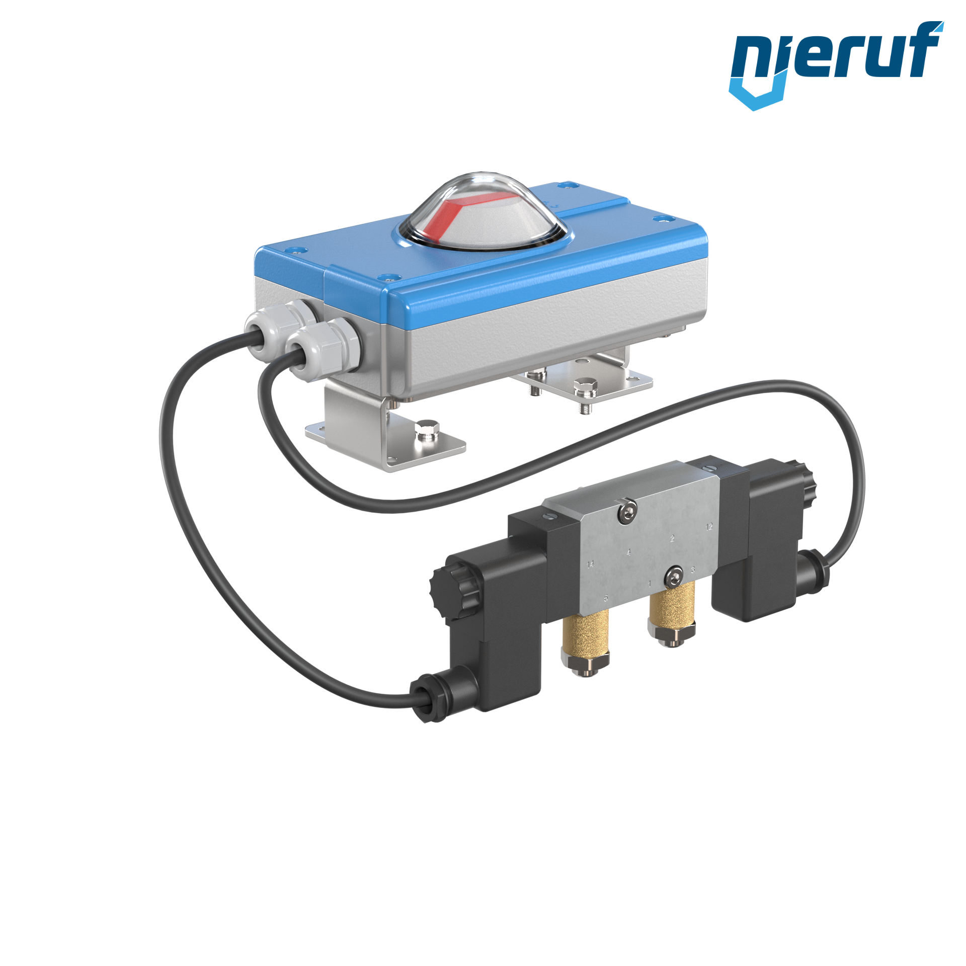 Régulateur de position PS01 pour actionneurs pneumatiques double effet volumes d'air à partir de 5 l