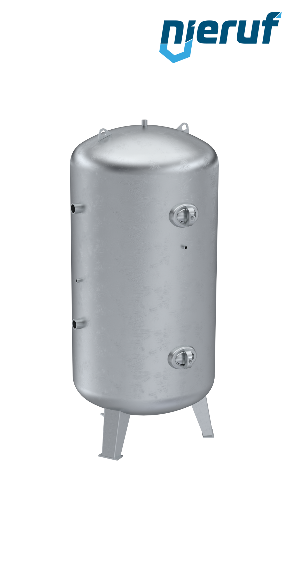 Réservoir sous pression debout BE01 5000 litres, 0-11 bar, acier apprêté, diamètre du cadran 1600 mm