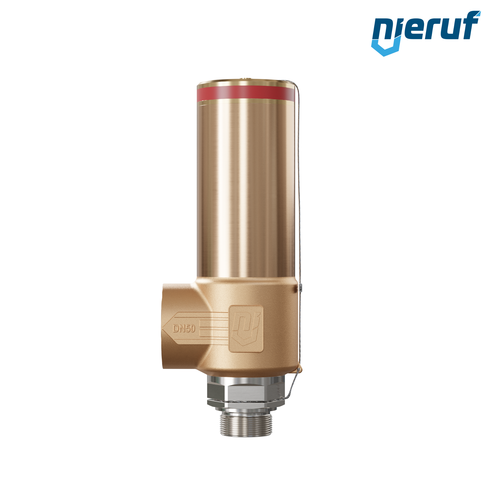 soupape de sûreté cryogénique sans Volet d'échappement DN32 1 1/4" mâle x 2" femelle SV18, accier inoxydable & bronze PTFE