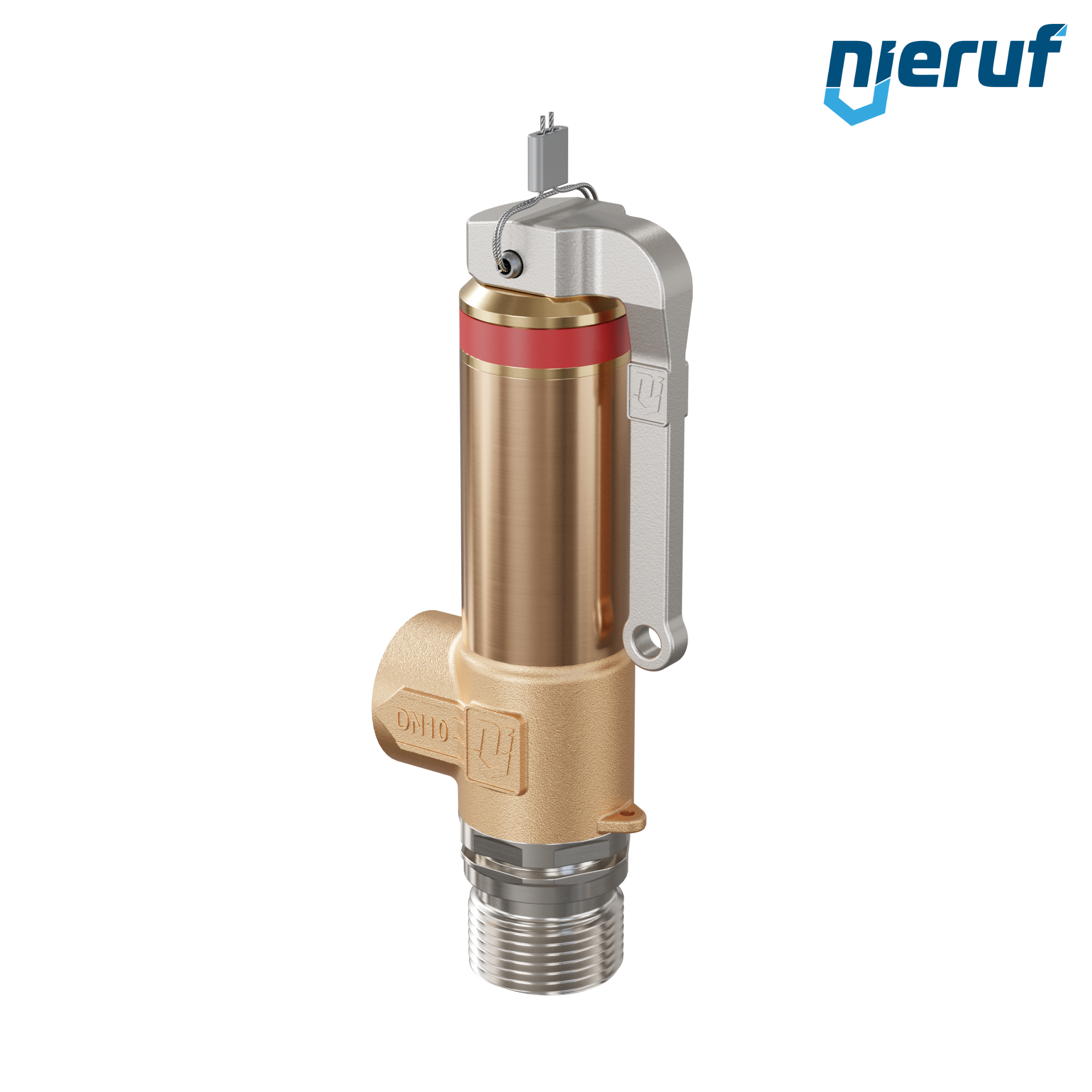 soupape de sûreté cryogénique avec levier DN8 1/2" mâle x 3/8" femelle SV18, accier inoxydable & bronze PTFE