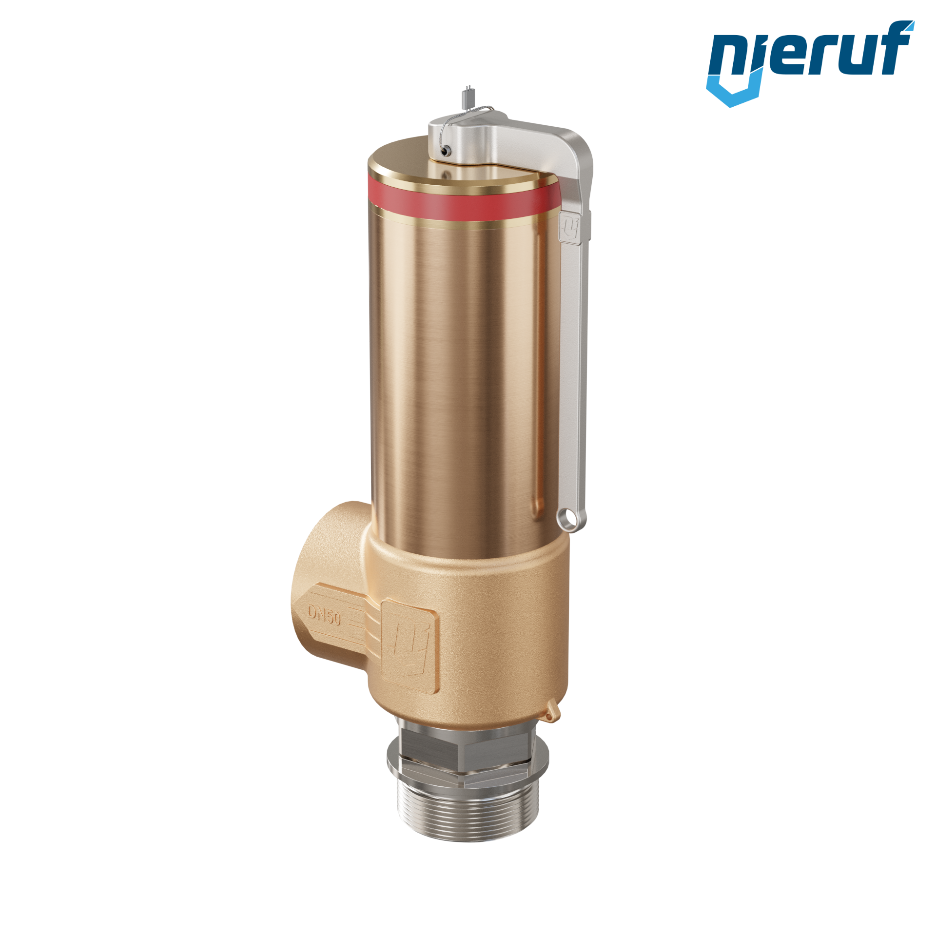 soupape de sûreté cryogénique avec levier DN32 2" mâle x 2" femelle SV18, accier inoxydable & bronze PTFE