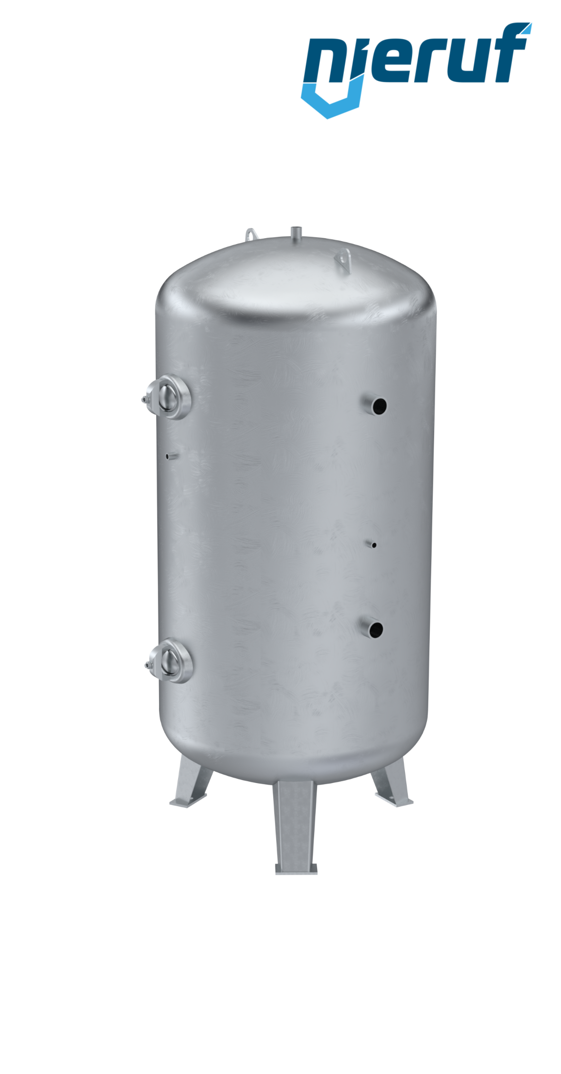 Réservoir haute pression debout BE02 3000 litres, 0-31 bar, acier apprêté