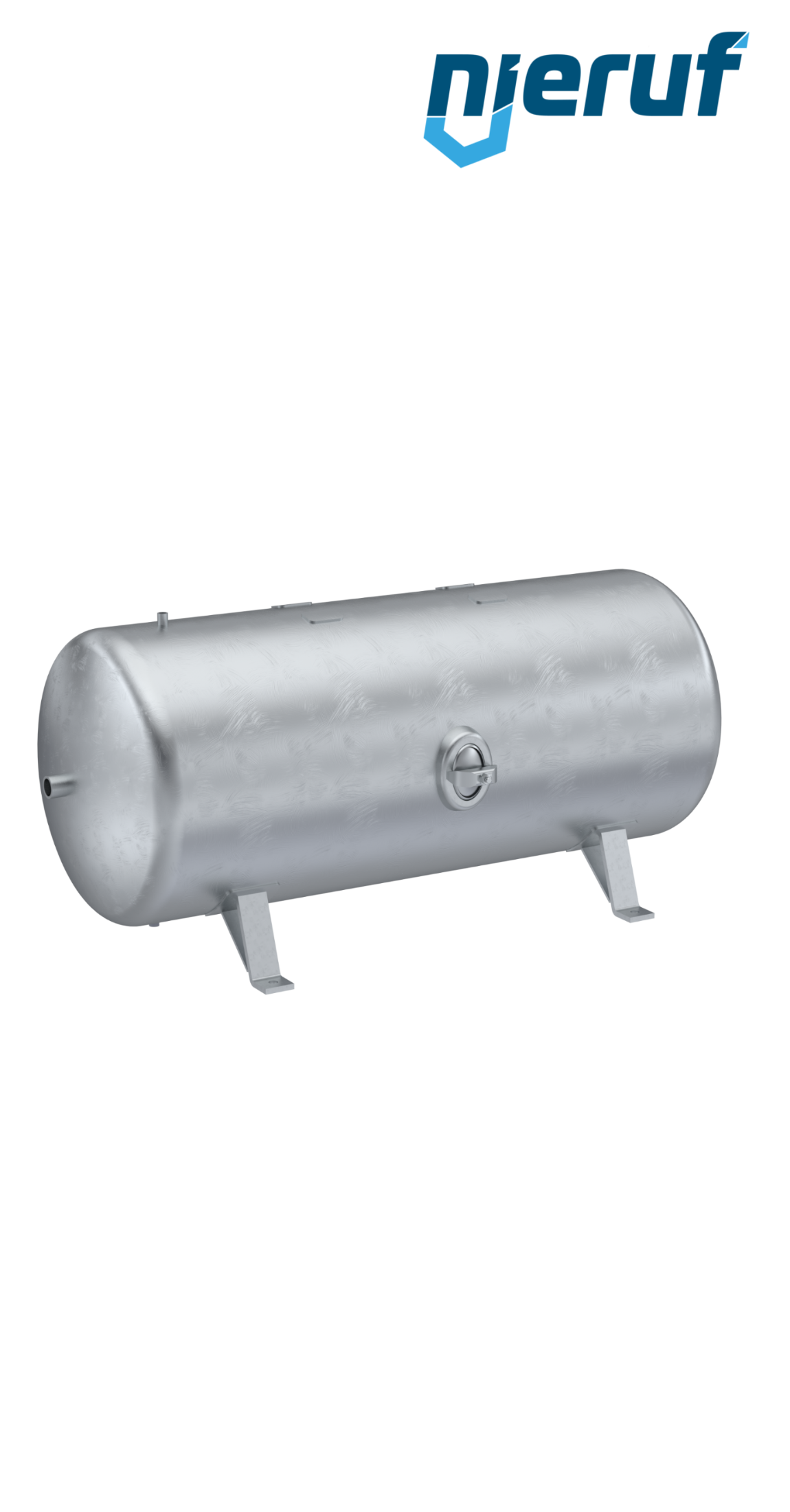 Réservoir haute pression allongé BE02 750 litres, 0-41 bar, acier galvanisé