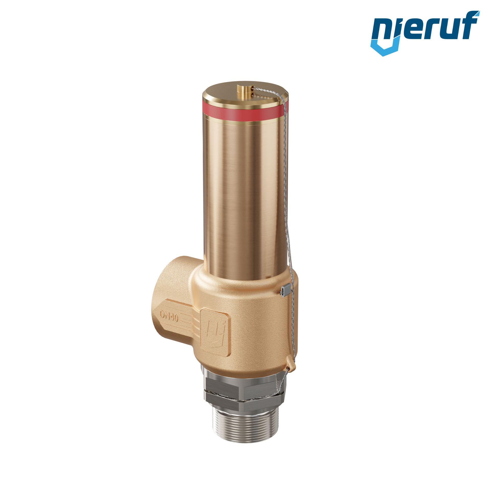 soupape de sûreté cryogénique sans Volet d'échappement DN25 1 1/4" mâle x 1 1/2" femelle SV18, accier inoxydable & bronze PTFE