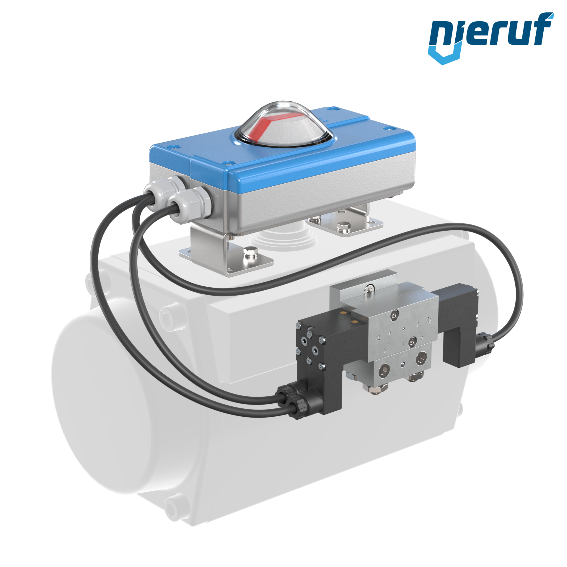 Régulateur de position PS01 pour actionneurs pneumatiques double effet avec fonction de sécurité volumes d'air jusqu'à 5 l