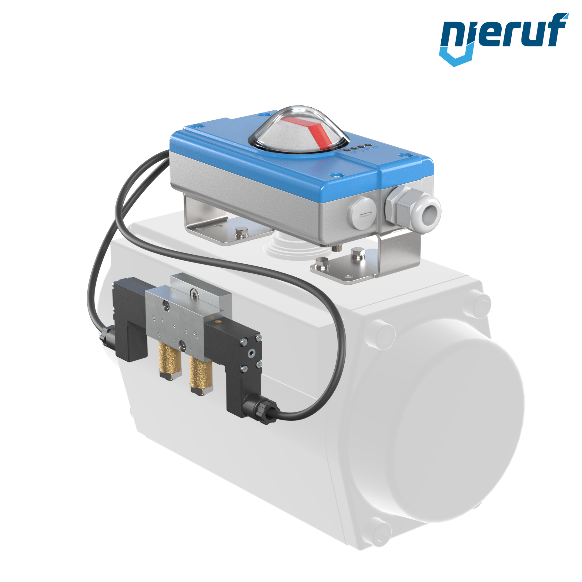 Régulateur de position PS01 pour actionneurs pneumatiques double effet volumes d'air jusqu'à 5 l